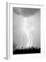 Dancing Lightning BW-Douglas Taylor-Framed Photo