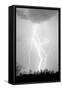 Dancing Lightning BW-Douglas Taylor-Framed Stretched Canvas