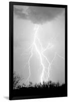 Dancing Lightning BW-Douglas Taylor-Framed Photo