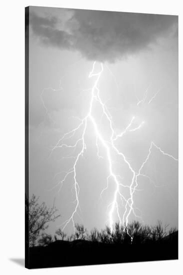 Dancing Lightning BW-Douglas Taylor-Stretched Canvas