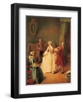 Dancing Master-Pietro Longhi-Framed Art Print