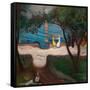 Dancing on the Shore-Edvard Munch-Framed Stretched Canvas