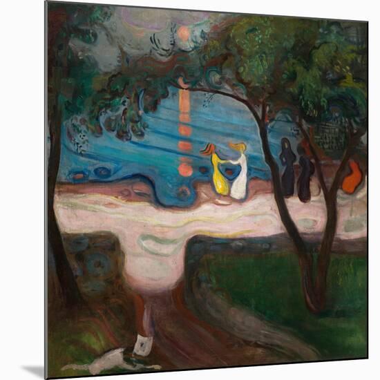 Dancing on the Shore-Edvard Munch-Mounted Giclee Print
