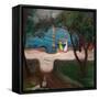 Dancing on the Shore-Edvard Munch-Framed Stretched Canvas