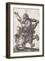 Dancing Peasant Couple, by Hieronymus Wierix Copied from Albrecht Durer, Engraving, C. 1559-1619-Hieronymus Wierix-Framed Art Print