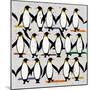 Dancing Penguins, 2022 (mixed media)-Jenny Frean-Mounted Giclee Print