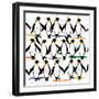 Dancing Penguins-Jenny Frean-Framed Giclee Print