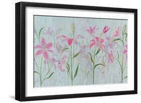 Dancing Pink Trio III-Sandra Iafrate-Framed Art Print