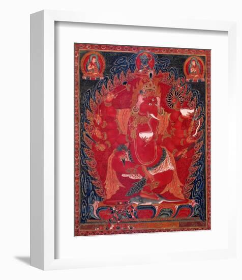 Dancing Red Ganapati of the Three Red Deities, 15-16th c-Unknown-Framed Art Print