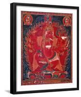 Dancing Red Ganapati of the Three Red Deities, 15-16th c-Unknown-Framed Art Print