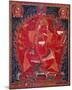 Dancing Red Ganapati of the Three Red Deities, 15-16th c-Unknown-Mounted Art Print