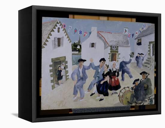 Dancing Sailors, Brittany, 1930-Christopher Wood-Framed Stretched Canvas