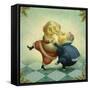 Dancing Santa and Mrs.-Dan Craig-Framed Stretched Canvas