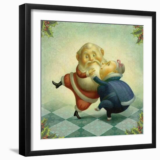 Dancing Santa and Mrs.-Dan Craig-Framed Giclee Print