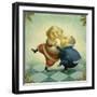 Dancing Santa and Mrs.-Dan Craig-Framed Giclee Print