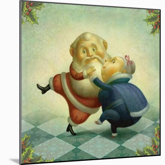 Dancing Santa and Mrs.-Dan Craig-Mounted Giclee Print