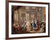 Dancing scene in palace, c.1730-Johann Georg Platzer-Framed Giclee Print