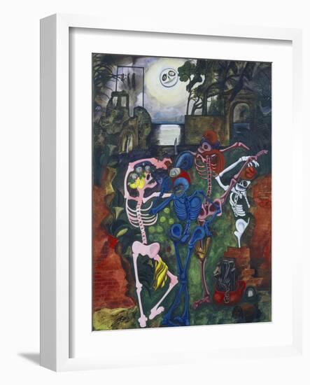 Dancing Skeletons-Edward Burra-Framed Giclee Print