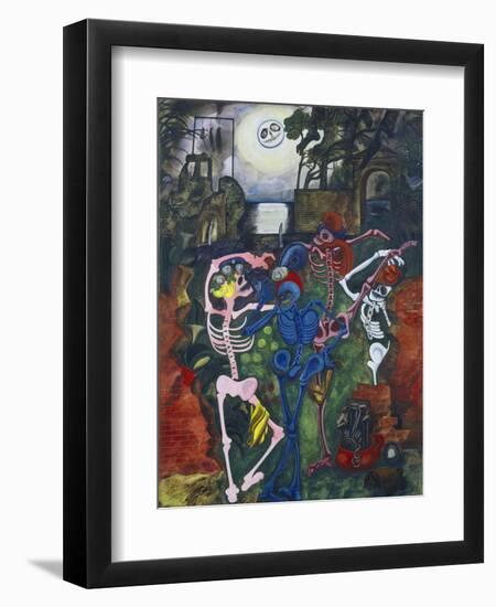 Dancing Skeletons-Edward Burra-Framed Premium Giclee Print