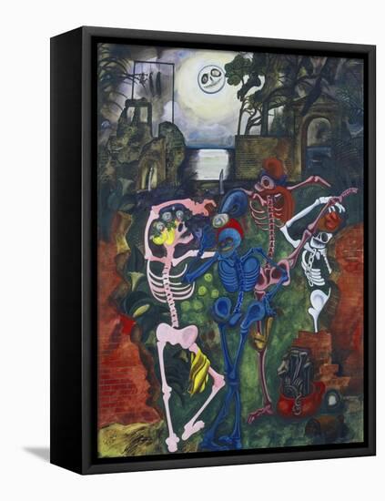 Dancing Skeletons-Edward Burra-Framed Stretched Canvas