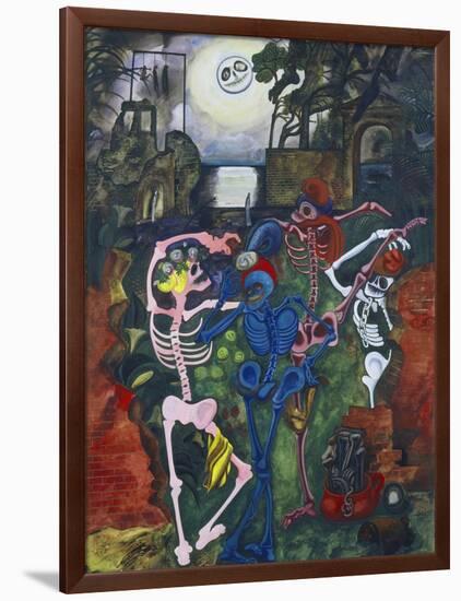 Dancing Skeletons-Edward Burra-Framed Giclee Print