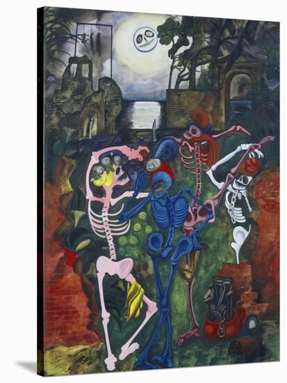 Dancing Skeletons-Edward Burra-Stretched Canvas