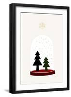 Dancing Snowflakes-Kubistika-Framed Giclee Print