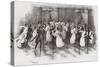Dancing the Polka at a Ball in 1830. from Illustrierte Sittengeschichte Vom Mittelalter Bis Zur Geg-null-Stretched Canvas