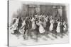 Dancing the Polka at a Ball in 1830. from Illustrierte Sittengeschichte Vom Mittelalter Bis Zur Geg-null-Stretched Canvas