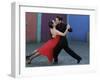 Dancing the Tango Amid Colorful Walls of La Bocoa Barrio, Buenos Aires, Argentina-Lin Alder-Framed Photographic Print