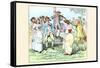 Dancing to the Strings of a Violinist-Randolph Caldecott-Framed Stretched Canvas