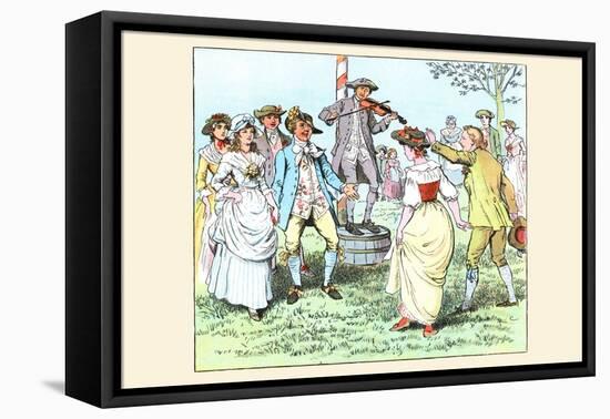 Dancing to the Strings of a Violinist-Randolph Caldecott-Framed Stretched Canvas