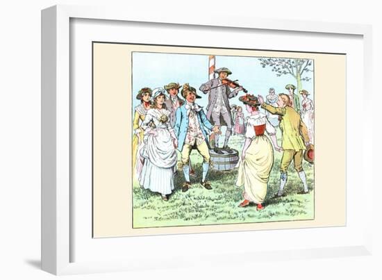 Dancing to the Strings of a Violinist-Randolph Caldecott-Framed Art Print