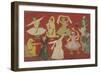 Dancing Villagers-null-Framed Art Print