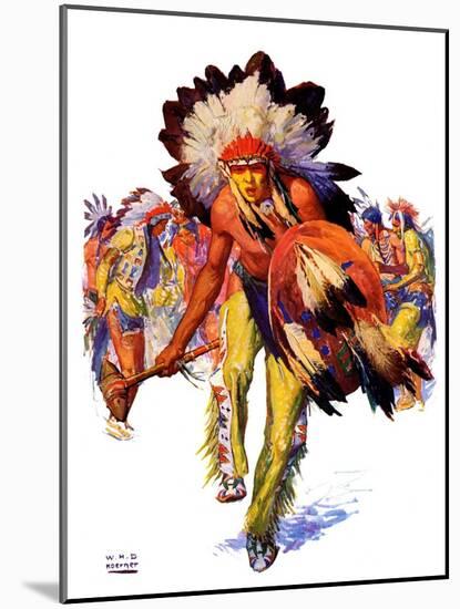 "Dancing Warrior,"April 4, 1936-William Henry Dethlef Koerner-Mounted Giclee Print