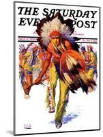 "Dancing Warrior," Saturday Evening Post Cover, April 4, 1936-William Henry Dethlef Koerner-Mounted Giclee Print