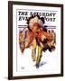 "Dancing Warrior," Saturday Evening Post Cover, April 4, 1936-William Henry Dethlef Koerner-Framed Giclee Print