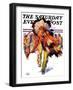 "Dancing Warrior," Saturday Evening Post Cover, April 4, 1936-William Henry Dethlef Koerner-Framed Premium Giclee Print