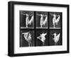 Dancing Woman, Plate 187 from 'Animal Locomotion', 1887 (B/W Photo)-Eadweard Muybridge-Framed Premium Giclee Print