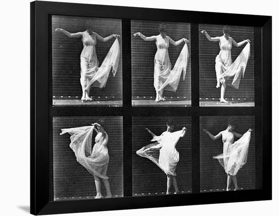 Dancing Woman, Plate 187 from 'Animal Locomotion', 1887 (B/W Photo)-Eadweard Muybridge-Framed Giclee Print