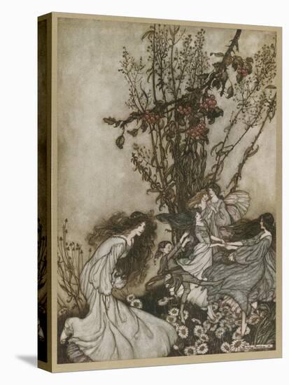 Dancing-Arthur Rackham-Stretched Canvas