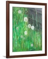 Dandelion Clocks in Grass, 2008-Ruth Addinall-Framed Giclee Print