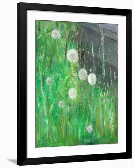 Dandelion Clocks in Grass, 2008-Ruth Addinall-Framed Giclee Print