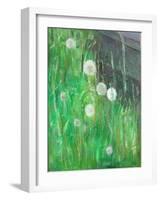 Dandelion Clocks in Grass, 2008-Ruth Addinall-Framed Giclee Print