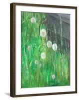 Dandelion Clocks in Grass, 2008-Ruth Addinall-Framed Giclee Print