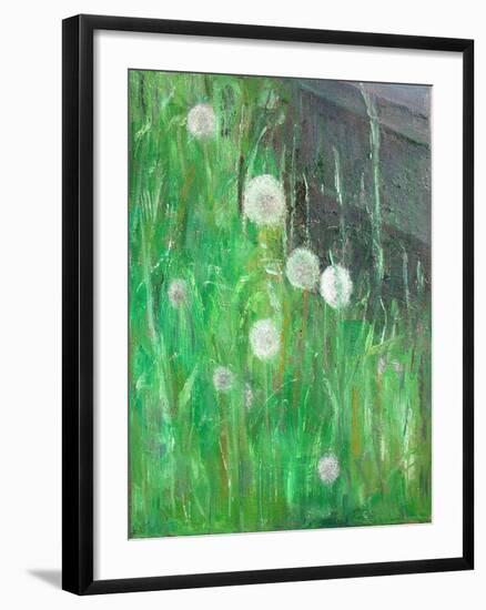 Dandelion Clocks in Grass, 2008-Ruth Addinall-Framed Giclee Print