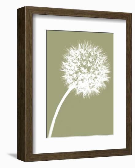 Dandelion Tilt (khaki)-Jenny Kraft-Framed Art Print