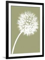 Dandelion Tilt (khaki)-Jenny Kraft-Framed Art Print