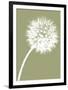 Dandelion Tilt (khaki)-Jenny Kraft-Framed Art Print