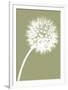 Dandelion Tilt (khaki)-Jenny Kraft-Framed Art Print